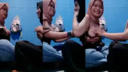 Goyang Payudara Teman, Remas-remas Bergantian