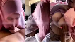 Ngen****in Pink Hijab Tobrut, Mulut Basah Ngempet Kontol