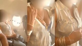 Wanita India Nakal Pamerkan Payudara Montok Di Dalam Pesawat Umum