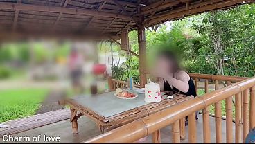 Di Luar Sama Orang Asing, Thai, Ngentot Bareng Di Tempat Umum.